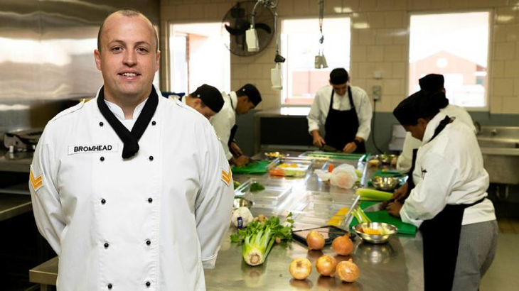 Australian Army chef Corporal Jack Bromhead will put his skills to work cooking for expeditioners on Macquarie Island for five months. Story by Sergeant Matthew Bickerton. Photo by Leading Seaman Kieran Dempsey.