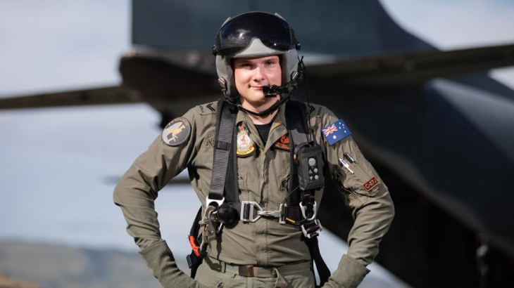 Loadmaster Corporal Mitchell Hordern, of 35 Squadron, during Operation Solania in Honiara, the Solomon Islands. Story by Captain Peter Nugent. Photo by Leading Aircraftwoman Maddison Scott.