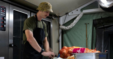 Australian Army cook Private Aaron Blair prepares food for deployed personnel at the Camp Clark deployable kitchen at the 2023 Pacific Games in Honiara, Solomon Islands. Story by Major Roger Brennan. Photo by Leading Seaman Jarrod Mulvihill.