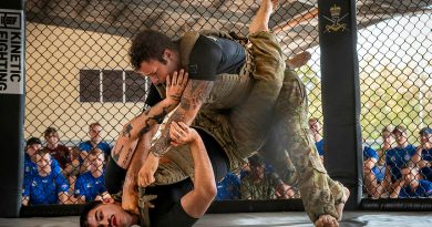 Australian Army soldiers compete as part of the Gallipoli Barracks Army Combatives Tournament finals in Brisbane. story by Captain Cody Tsaousis. Photo by Corporal Nicole Dorrett.