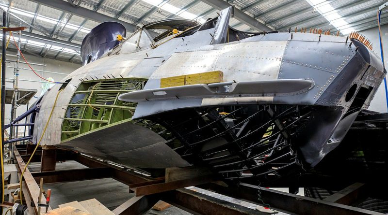 Ex-United States Navy PBY5A Catalina 'Our Girl' is being restored by members and volunteers of the Rathmines Catalina Association in Beresfield, NSW. Story by FLTLT Karyn Markwell. Photos by SGT Craig Barrett.