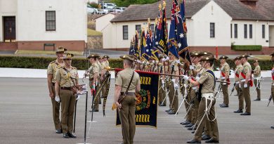 Chief of Army Lieutenant General Simon Stuart on parade for the 75th anniversary of the Royal Australian Regiment at Duntroon, Canberra. Story by Private Nicholas Marquis. Photos by Corporal Dustin Anderson.