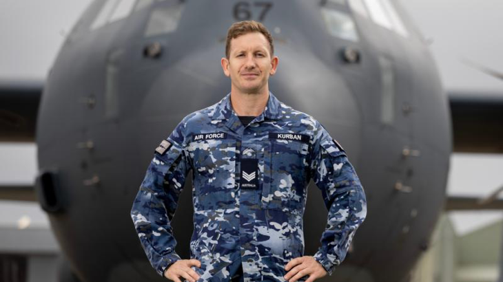 Australia Day Award recipient Sergeant Justin Kurban, an aviation technician with 37 Squadron, RAAF Base Richmond. Story by Corporal Jacob Joseph.