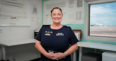 Royal Australian Air Force Warrant Officer Melinda Skinner from 13 Squadron at the Air Movements section in RAAF Base Darwin. Story by Corporal Michael Rogers. Photo by Corporal Madhur Chitnis.