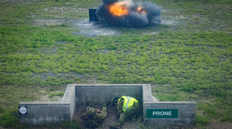 Soldiers conduct moving grenade drills at Townsville Field Training Area, Queensland. Story by Captain Brittany Evans. Photos by Trooper Dana Millington.