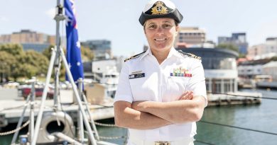 Commanding Officer HMAS Diamantina Georgina Rae-Martin in Hobart, Tasmania. Story by Sub-Lieutenant Tahlia Merigan. Photos by Able Seaman Lucinda Allanson.