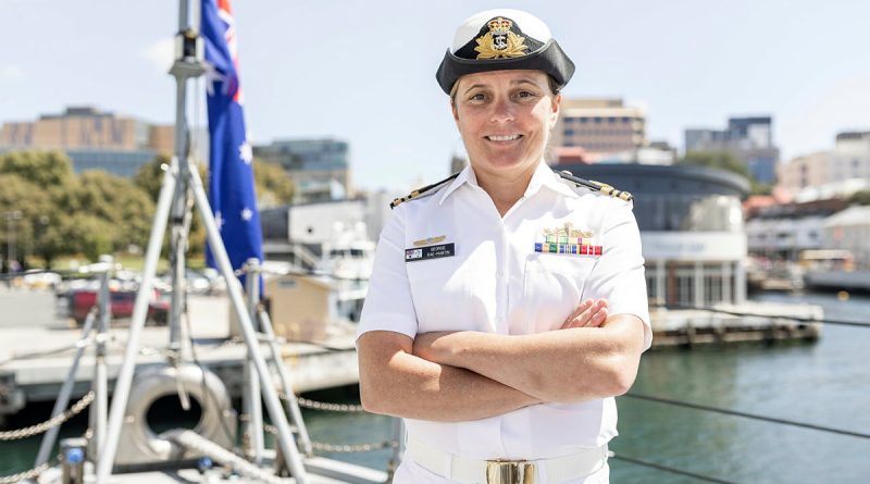 Commanding Officer HMAS Diamantina Georgina Rae-Martin in Hobart, Tasmania. Story by Sub-Lieutenant Tahlia Merigan. Photos by Able Seaman Lucinda Allanson.