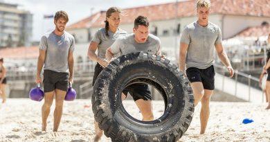 Clearance diver trainees push themselves during a boot camp session as part of SailGP's pre-race activities at Bondi Beach, Sydney. Story by Sub-Lieutenant Tahlia Merigan. Photos by Able Seaman Lucinda Allanson.