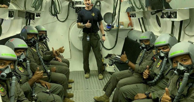 Pilots from the PNG Defence Force with members of the RAAF Institute of Aviation Medicine during a training course at RAAF Base Edinburgh. Story by Flight Lieutenant Steffi Blavius. Photo by Squadron Leader Indra Garner.