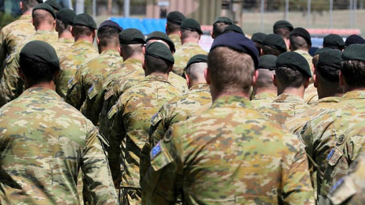 Members of the 7th Battalion, the Royal Australian Regiment that recently deployed on Operation Kudu at Edinburgh Defence Precinct, Adelaide. Story and photo by Captain Peter March.