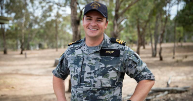 Lieutenant Dylan Root at Majura Training Area, ACT. Story and photo by Corporal Michael Rogers.