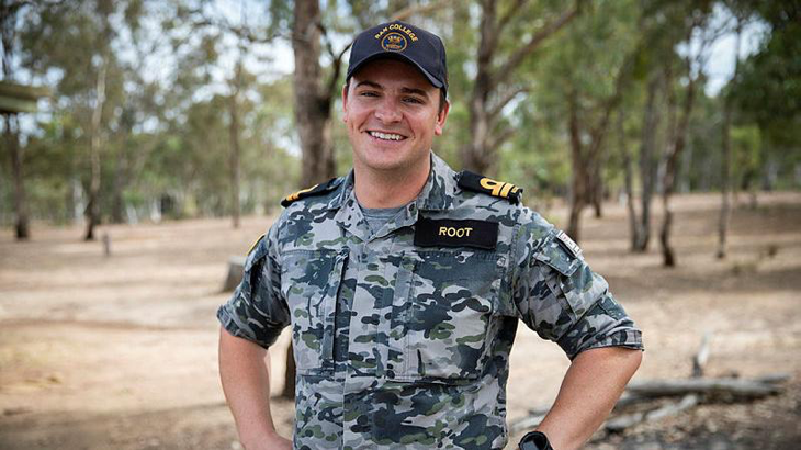 Lieutenant Dylan Root at Majura Training Area, ACT. Story and photo by Corporal Michael Rogers.