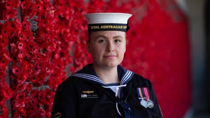 Navy sailor Able Seaman Rachel Brandt at the Australian War Memorial in Canberra. Story and photos by Corporal Luke Bellman.