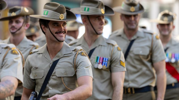 Army soldiers from 6th Battalion, the Royal Australian Regiment, during the Anzac Day march Brisbane city. Story by Captain Cody Tsaousis. Photos by Private Alfred Stauder.