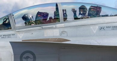 Flight Lieutenant Max and Flying Officer Cooper McClymont prepare to depart RAAF Base East Sale in a RAAF EA-18G Growler during Exercise Centenarie Redimus. Story by Flight Lieutenant Imogen Lunny. Photos by Aircraftman Campbell Latch.