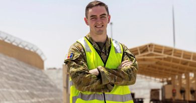 Air Force airbase engineer Flight Lieutenant Eamonn Matthews is deployed on Operation Accordion to Headquarters Middle East. Story and photos by Corporal Jacob Joseph.