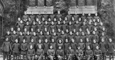 Leading Seaman Peta Binns' great-great uncle, 2nd Lieutenant George Oakley Newton, is circled in a photo of his cadet class. Story by Leading Seaman Peta Binns. Photo supplied by Australian War Memorial (P00864.001).