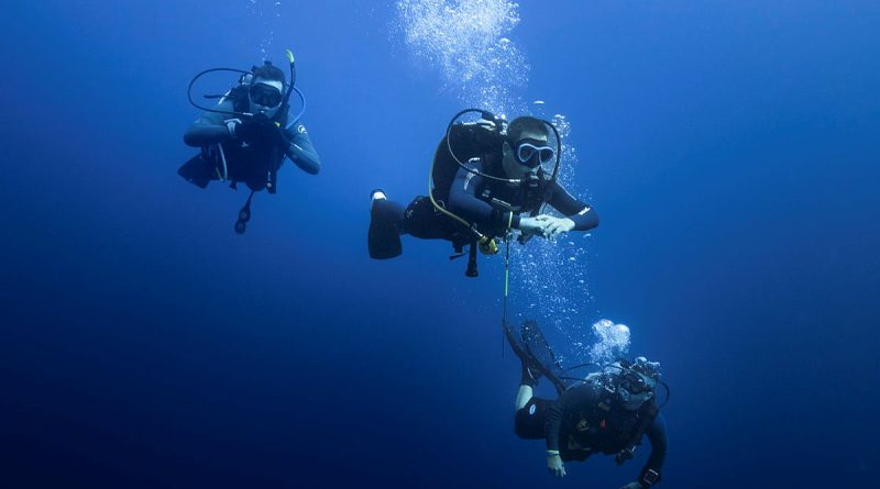 Australian Army soldiers explore the waters of Tulamben, Bali, during Exercise Lions Dive. Story by Captain Peter March. Photos by Captain Matthew Eden.