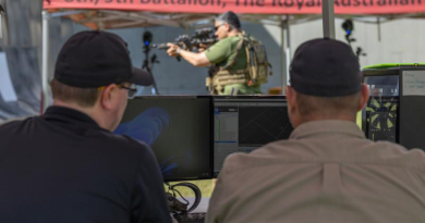 Scientists from La Trobe University calibrate motion-capture cameras during a marksmanship training trial at Enoggera Barracks, Brisbane. Story and photos by Corporal Michael Rogers.