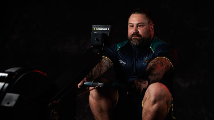 Warrior Games 2024 competitor David Galla at RAAF Base Williamtown, New South Wales. Story by Flying Officer Belinda Barker. Photo by Corporal Samuel Miller.