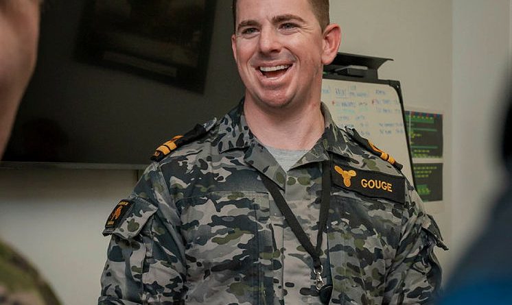 Lieutenant David Gouge talks with other members in the Multi-National Logistics Support Element during Exercise Rim of the Pacific 2024, in Hawaii. Story by Lieutenant Carolyn Martin. Photos by Corporal Nicole Dorrett.