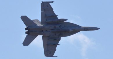 A F/A-18F Super Hornet from 1 Squadron conducts a low-level flypast over Cairns Esplanade, enthralling the local community during Exercise Crimson Dawn. Story by Flight Lieutenant Imogen Lunny. Photo by Jonathan Williams.