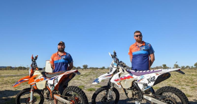 Corporals Jacob Wilkinson, left, and Sam Harman at the 2024 Finke Desert Race. Story by Corporal John Blenkin.