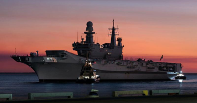 Italian Navy aircraft carrier ITS Cavour pulls alongside East Arm Wharf, Darwin, ready to participate in Exercise Pitch Black. Story by Flying Officer Shanea Zeegers. Photo by Leading Aircraftman Kurt Lewis.