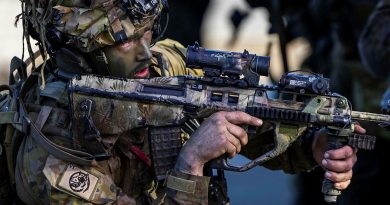 An Army soldier from Battle Group Heeler conducts a clearance of the Urban Operational Training Facility at Shoalwater Bay Training Area during Exercise Diamond Run 2024. Story by Major Martin Hadley. Photos by Corporal Johnny Huang.