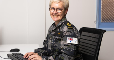 Chief Petty Officer Karen Lewis performs her role as a Navy Business Analyst. Story by Flight Lieutenant Marina Power. Photo by Leading Aircraftwoman Paris Rigney.
