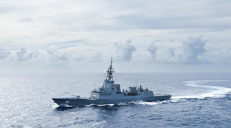 HMAS Sydney conducts Officer of the Watch manoeuvres during Exercise Pacific Dragon 2024. Photo by Leading Seaman Daniel Goodman.