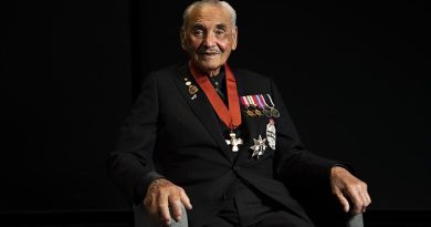 Sir Robert ‘Bom’ Gillies on the day of his investiture as a Knight Companion of the New Zealand Order of Merit in 2022. Photo supplied by NZDF.