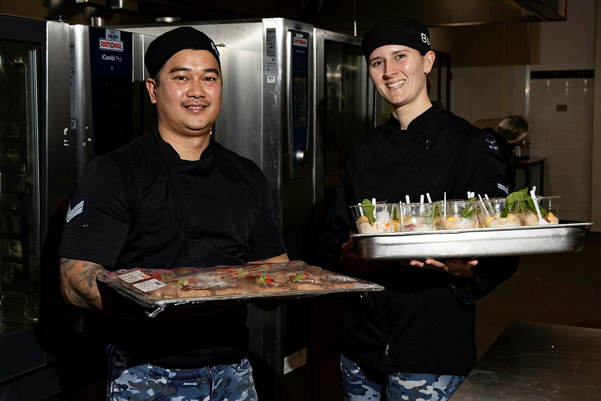 RAAF chefs proudly step into new uniform RAAF chefs proudly step into new uniform