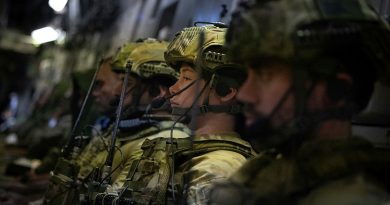 RAAF security aviators on a C-17A Globemaster III prepare for a deployment to the UN Assistance Mission for Iraq Rotation-B. Story and photos by Corporal Luke Bellman.