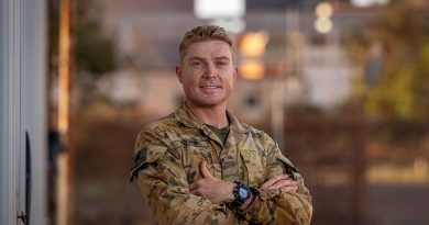 Army soldier Sergeant Brent Power, a preventative medicine technician, remembers working on Operation Flood Assist at his home town of Casino, NSW, three years ago. Story and photo by Corporal Jacob Joseph.