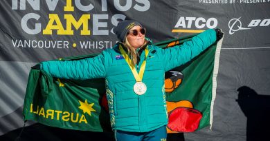 Captain Olivia Miley-Dyer stands on the podium after claiming gold in the Nordic cross-country skiing at Invictus Games Vancouver Whistler 2025. Story by Flying Officer Belinda Barker. Photos by Flight Sergeant Christopher Dickson.