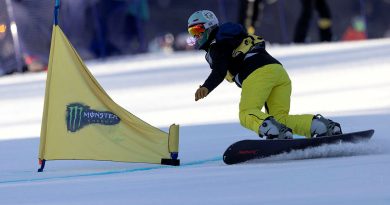 Katie Chapman, Alana Blackman, Cindy ChawnTyler-Marie Gray and Buffy Little psyche up before the Anzac women's snowboarding competition during Invictus Games Vancouver Whistler 2025. Story by Flying Officer Belinda Barker. Photos by Warrant Officer Ricky Fuller.