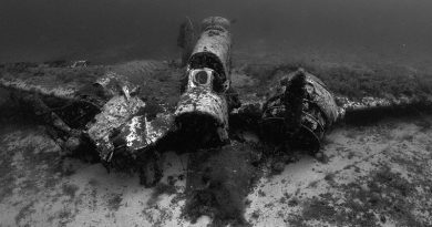 The wreck of No 454 Squadron, Royal Australian Air Force, Baltimore FW282, which was shot down during the conduct of a maritime reconnaissance mission on 3 December 1943. The wreck was located by AegeanTec in July 2024, with confirmation of the identity of the aircraft made in December 2024. Photo supplied by AegeanTec.