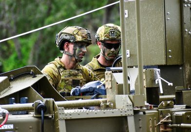 Soldiers test their eyes in the sky