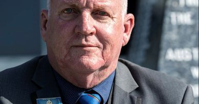 Veteran Terry Conner, of 1st Battalion, the Royal Australian Regiment, at the Meritorious Unit Citation parade for the units' service in Somalia, held at Lavarack Barracks, Townsville. Story by Corporal Michael Rogers. Photos by Corporal Guy Sadler.