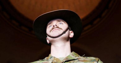 Australian Army soldier Corporal Hamish Smith at the Australian War Memorial in Canberra. Photo by Sergeant Tristan Kennedy.
