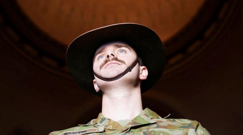 Australian Army soldier Corporal Hamish Smith at the Australian War Memorial in Canberra. Photo by Sergeant Tristan Kennedy.