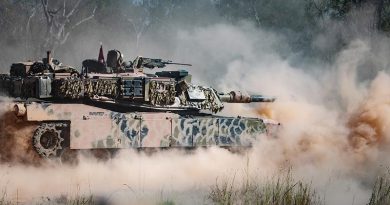 An Australian Army M1A1 Abrams at Shoalwater Bay, Queensland. Photo by Private Jacob Hilton.