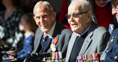 World War Bomber Command veterans Howard Hendrick and Ray Merrill attend the 2025 Bomber Command Commemorative Service in Adelaide. Story by Flying Officer Shanea Zeegers. Photos by Leading Aircraftwoman Taylor Anderson.