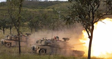 2nd Cavalry Regiment M1A2 Abrams tanks, conduct a live-fire danger-close serial at Townsville Field Training Area, Queensland, on 7 June 2025. Photo by Lance Corporal Caitlyn Davill.