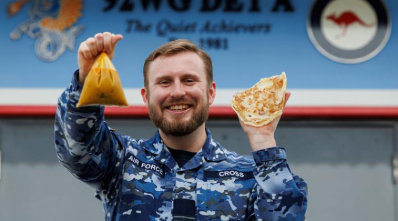 Deputy Detachment Commander, Flight Lieutenant Alex Cross, displays some of Operation Gateway's most important logistics requirements at Royal Malaysian Air Force Base Butterworth in Penang. Story by Flight Lieutenant Imogen Lunny. Photos by Sergeant Craig Barrett.