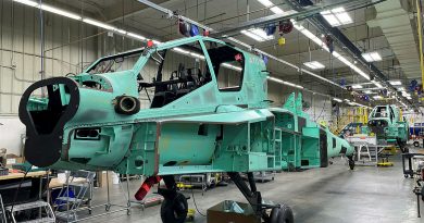AT003, one of Australia's first AH-64E Apache aircraft entered final assembly at the Boeing Defense Apache Facility in Mesa, Arizona in May 2025. Story by Major Lily Charles.