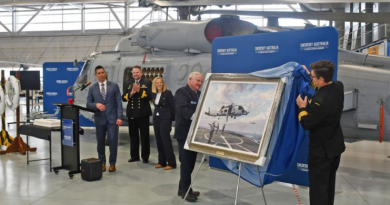 Unveiling of a commemorative artwork at Sikorsky Australia's Nowra facility marks the 50,000 flying hours and 10 years of service achieved for Australia’s MH-60R Romeo. Story by Chloe Mackrell. Photos from Lockheed Martin Australia.