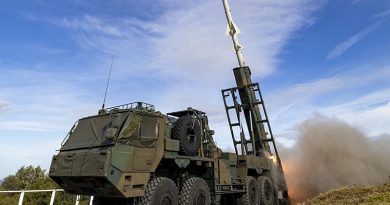 The 2nd Artillery Brigade of the Japan Ground Self-Defense Force launch a Type 12 surface-to-ship missile at Beecroft Weapons Range, New South Wales, during Exercise Talisman Sabre 2025. Photo by Private Alex Brown.