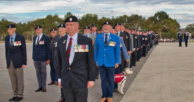 Veterans of the 1st Armoured Regiment during the Cambrai Parade at Edinburgh Defence Precinct. Photo by Corporal Adam Quinn.